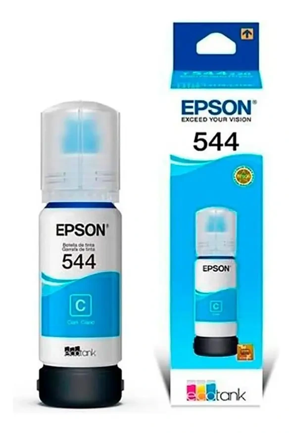 Botella de Tinta Azul Epson T544 Original y Compatible