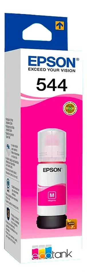 Botella de Tinta Magenta Epson T544 Original y Compatible